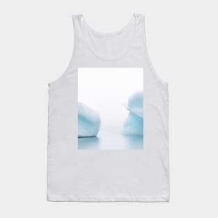 Moody Iceberg Duet in Iceland&#39;s Glacier Lagoon in Fog – Landscape Photography Tank Top